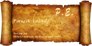 Panyik Enikő névjegykártya